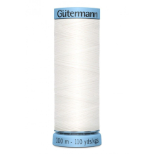 Gutermann Pure Silk Sewing Thread White 800 - 100 Metres - each