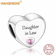 925 Sterling Silver Stepmom Mother/Daughter In Law Charm Bead Fit Bracelet Necklace Jewelry Gift