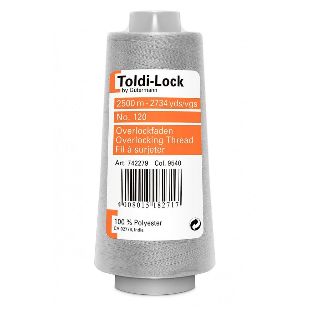 Gutermann Toldi Lock Overlocker Thread 9540 - 2500 Metres - each
