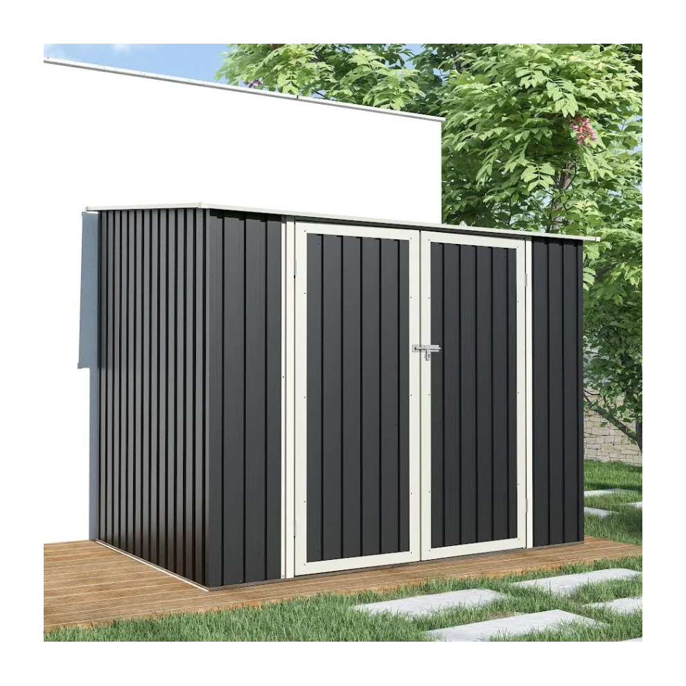 BillyOh Knighton Pent Metal Shed 7x5 Grey