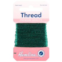 Hemline Glitter Thread Bottle Green