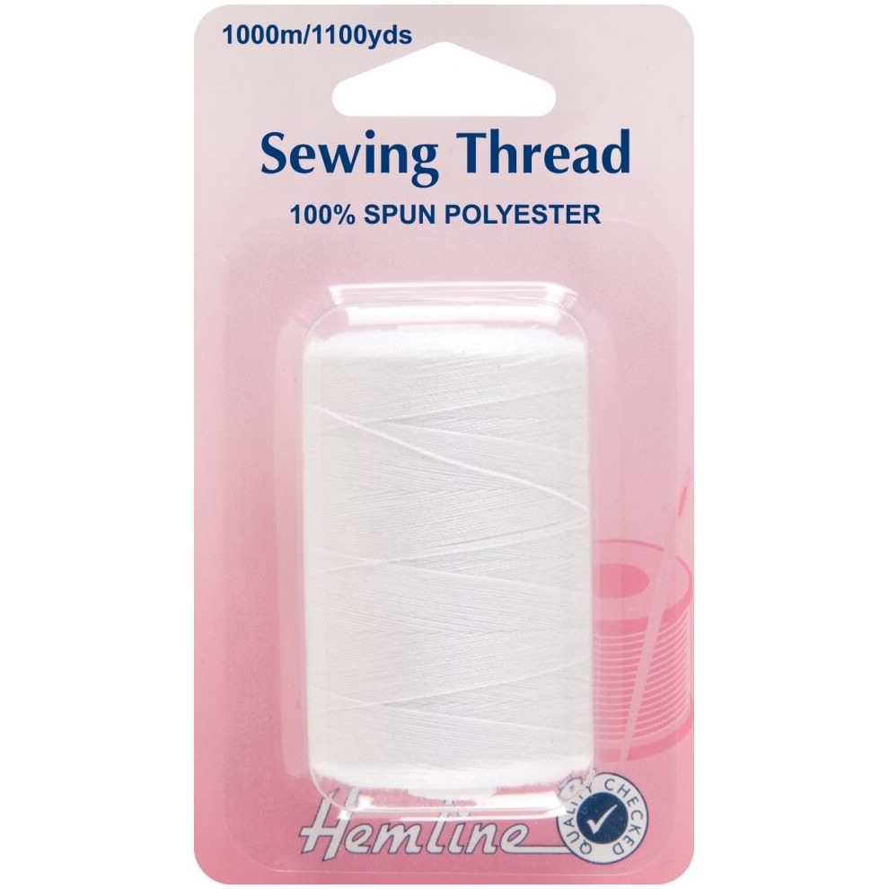 Hemline Polyester Sewing Thread White