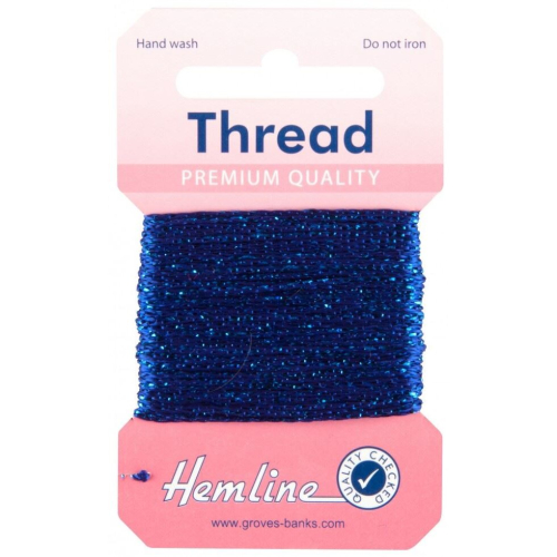 Hemline Glitter Thread Royal Blue