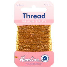 Hemline Glitter Thread Dark Gold