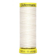 Gutermann Waxed Linen Thread White 5129 - 50 Metres - each