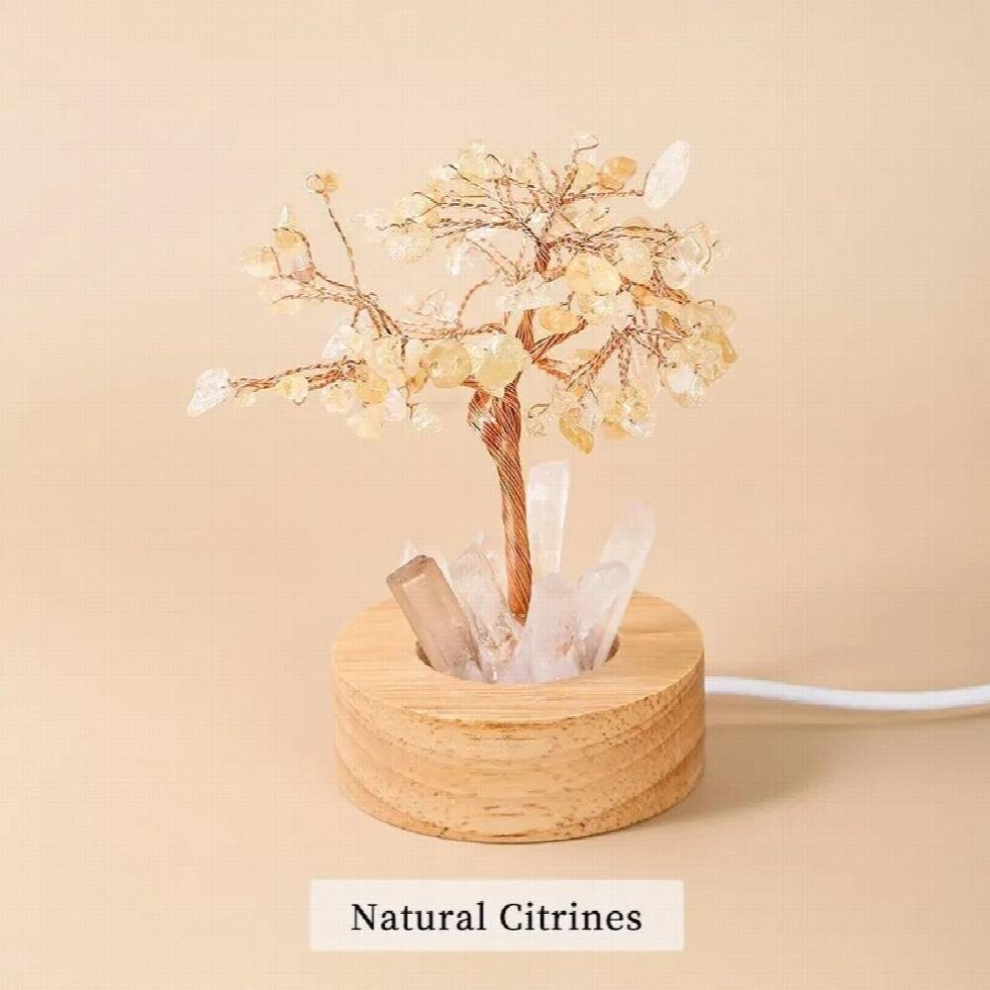 Natural Rough Stone Beads Citrines Crystal Gravel Rock Quartz Pillar Money Lucky Tree Craft Light Mineral Ornaments-image-OPC-PCV2XHD-NEW