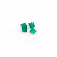 Square 6x6mm green natural agate bulk brown jewelry with stone