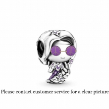 Autumn S925 Sterling Silver Purple Long Hair Princess Charm Pendant Suitable For DIY Bracelet Making Jewelry