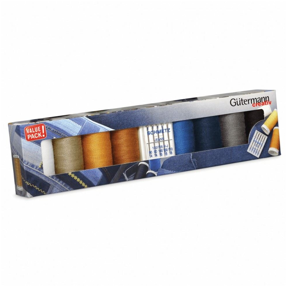 Gutermann Sew All Thread & Textile Glue Set Multicoloured - per pack