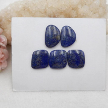 On sale!!Hight quality5PCS Lapis Lazuli stones Oval gemstones cabochons Jewelry for diy earrings pendant19x18x4mm23x16x5mm16.8g
