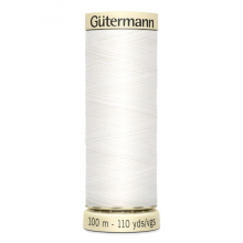 Gutermann Sew All Polyester Sewing Thread White 800 - 100 Metres - each