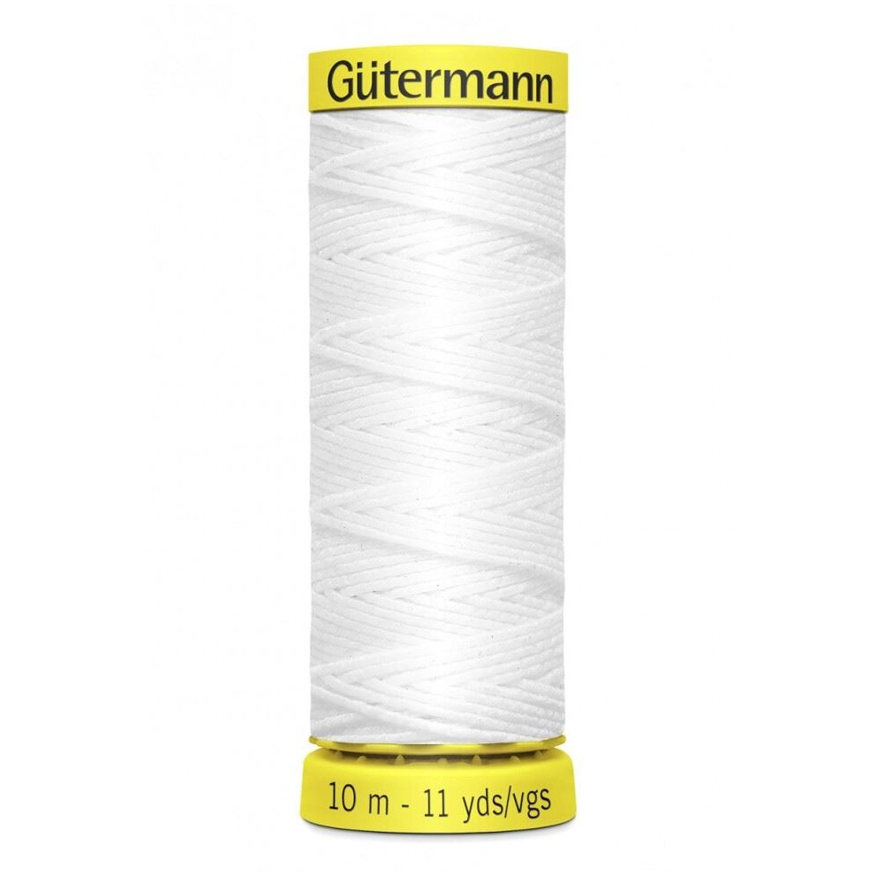 Gutermann Shirring Elastic White - 10 Metres - each