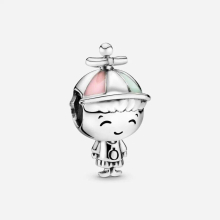 100% Real 925 Sterling Silver Propeller Hat Little Boy Charms Beads Fit Europe Bracelet Women Charmsy DIY Jewelry Making