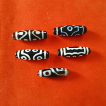 1pcs/lot Natural Agate High Ancient Craft Penetrating Dzi Multi-Eyed Retail cylinder folk-custom jewelry beads