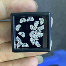 Meisidian VVS1 D 5X3mm Half Moon Cut Moissanite Stone For Jewelry DIY Making