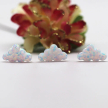 (5pcs/lot)Hot!!! 7.3*12mm Synthetic Opal Fire OP17 cloud Stone for jewelry with