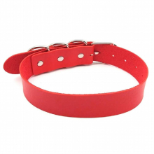30MM Sexy Red PU Leather Collars Letters Slave Hotwife Choker Necklaces Punk BDSM Cosplay Chocker Jewelry
