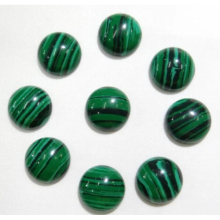 50pcs/lot 14mm Natural Stone malachite Half Round Flat Back Cabochons beads For DIY Jewelry making ring Accessorie