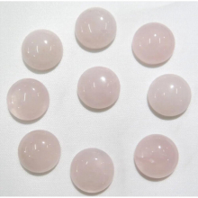50pcs 14mm Natural Stone Quartz Crystal Half Round Flat Back Cabochons Smooth Beads for DIY Jewelry Making