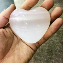 !Natural Selenite Hearts,Cat Eye Stone Heart,Mineral Rock Reiki Chakra Healing Stone ,35mm 50mm 60mm