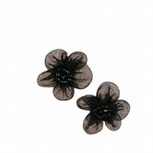 50pcs/lot cartoon flowers shape polyester florals diy jewelry earring/garment/hair accessory