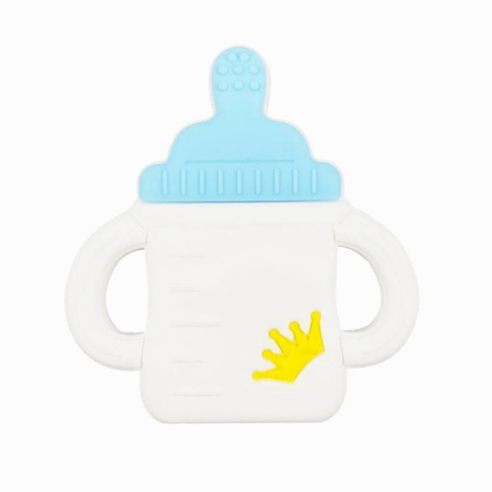 Chenkai 5Pcs Silicone Milk Bottle Teether Cartoon Bear Teething Food For Diy Chewing Nursing Pacifier Chain Accessories Multicoloured