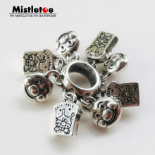 925 Sterling Silver bread Toast Charm Bead European Jewelry