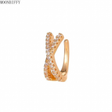 Punk Metal Zircon Ear Cuff Ear Clip for Women No Pierced C Shape Geometric Small Earcuff Ear Wrap Earcuff Clips Jewelry