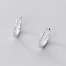 Trustdavis Real 925 Sterling Silver Lovely Shining CZ Ear Cuff Clip Earrings For Women Without Piercing Earings Jewelry DA1693