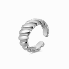 925 Sterling Silver Plain Twist Earcuff Ear Cuff Earring No Piercing Clips Women Large Rock Punk Pendienete Jewelry