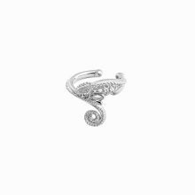 925 Sterling Silver Dolphin Ear Cuff Earring Earcuff No Piercing Clips Women CZ Zircon Rock Punk Fine Jewels