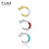 F.I.N.S 1PC Texture S925 Sterling Silver Ear Clip without Ear Hole Irregular Lines Enamel Stackable Catilage Earcuff 2