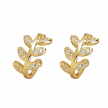 925 Sterling Silver Ear Cuff For Women Zircon Clip On Earrings earcuff Without Piercing leaf Earrings Jewelry