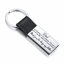 Engraving Stainless Steel Key Chains for Men Jewelry To My Dad Husband Family Love