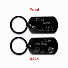 Personalized Long Distance Relationship Keychain, Going Away Gift for Boyfriend, Ill be Back, Long Distance Boyfriend