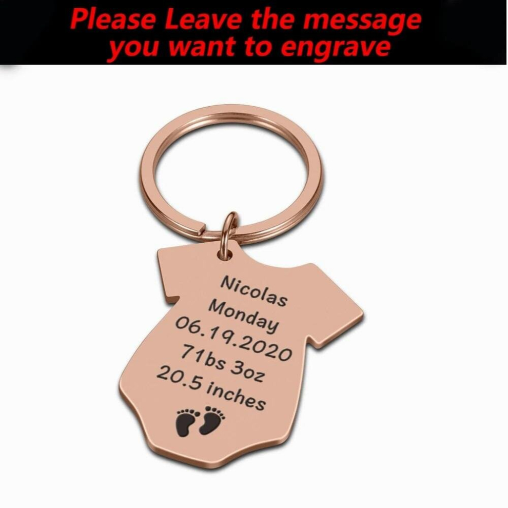 Keychain Engraving Name Date Of Birth Personalized Family Gift Keyring Key Chain For Newborns Baby Birthday