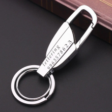 engraved phone key ring stainless steel key ring metal buckle anti-lost key ring engraved key ring ring mens person