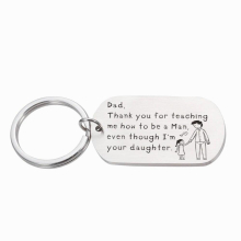 Daddy Key Chains Personalized Gift Fathers Keychain Gift for Daddy Love to Papa Key Ring Pendant