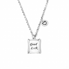 QUEENKISS NC6113 Fine Jewelry Lady Girl Birthday Wedding Gift Round Square 925Sterling Silver Pendant Necklace