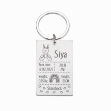 Personalized Baby Key Chain Gift Born Baby Souvenir Constellation Jewelry Baby First Mothers Fathers Gift