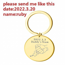 Personalized Gift Fathers Keychain Kids Name Key Chains for Daddy Love to Papa Key Pendant Decor