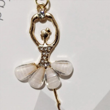 Lovely Ballet Girl Key Chain Zinc Alloy Key Holder Pendant For Bag Backpack Charming