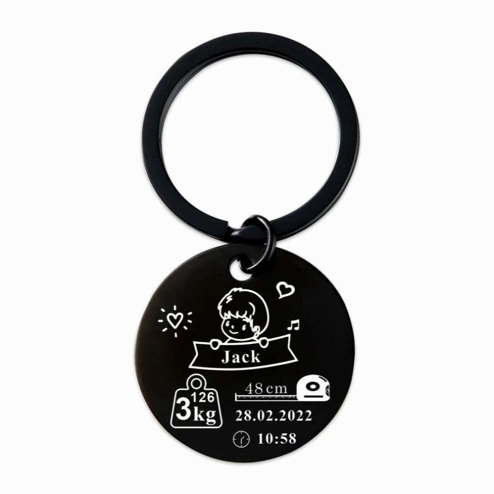Baby Newborn Special Keychain For Commemorate Personalized Mom Dad Accessories Surprise Gift Keyring