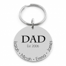 Personalized Key Chain Gift For Dad Grandpa Gift Key Chain for Men Dad Gift Keyring Engraved Key chain