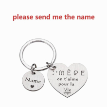 Personalized Gift Father Mother Keychain Key Chains for Daddy Mommy Love to Papa Mama Key Pendant