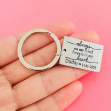 Daddy?s Life Personalized Engraving Stainless Steel Keychain Gifts: Always In My Mind Forever In My Heart.