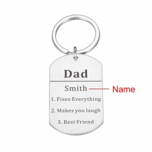 Fathers Keychain Personalized Dad Name Souvenir Gift For Dad Men Father Gift From Son Daughter Key Chains