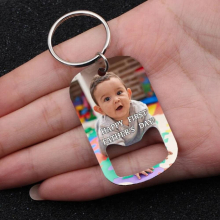 Photo Opener Fathers Gift Grandpa Papa Keychain Bag Charm Husband Memorial Opener