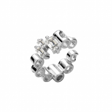 F.I.N.S 1PC S925 Sterling Silver Geometric Short Tube Clip Earring without Piercing Zircon Earcuff No Ear Holes Catilage Jewelry