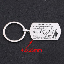 Personalized Daddy Keychain,Gift From Daughter. TO MY DADDYs Always Be Your Little Girl: Youll Always Be My Hero!